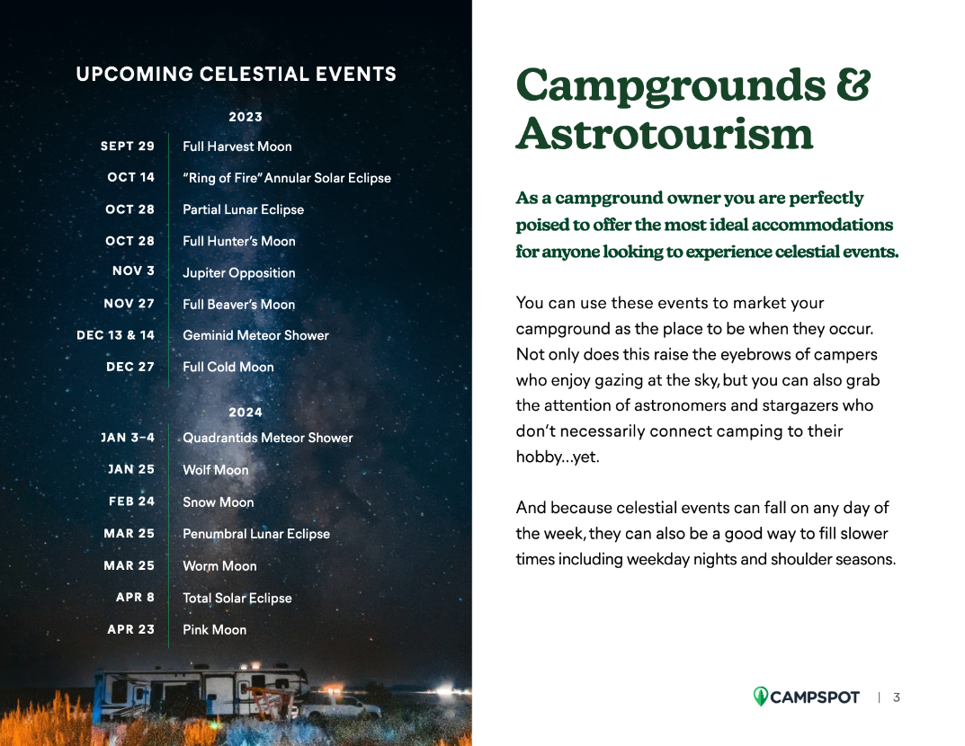 Campgrounds and Astrotourism